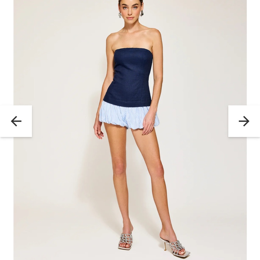 Revolve brand Line &Dot Navy Strapless Romper